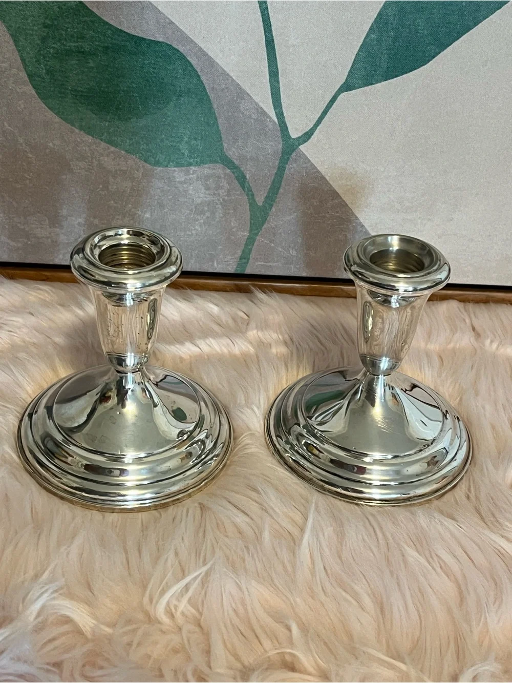 Antique TOWLE Sterling Silver Weighted Candlestick Pair #49